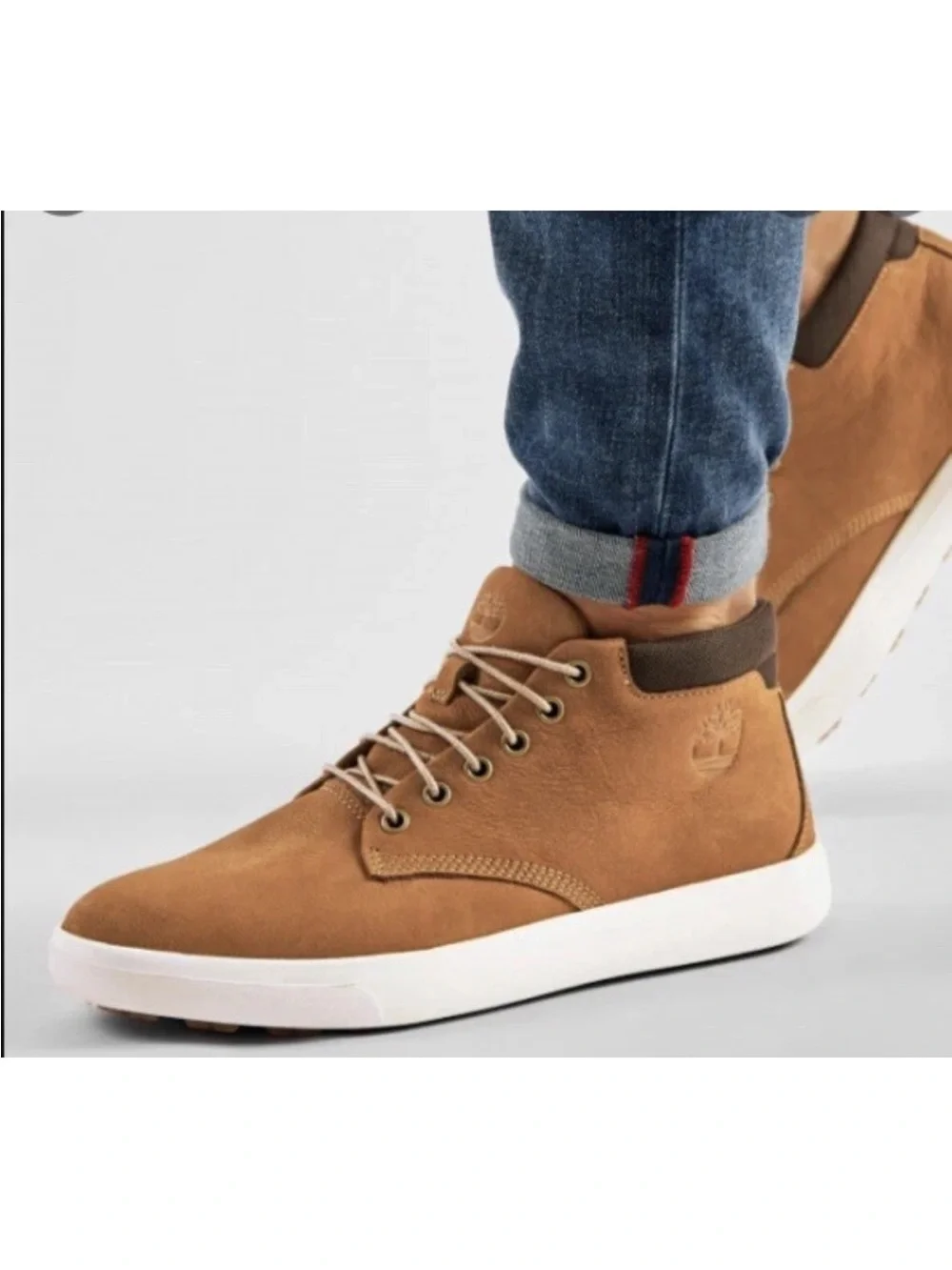 Timberland Wheat Brown Chukka Boots with White Sole